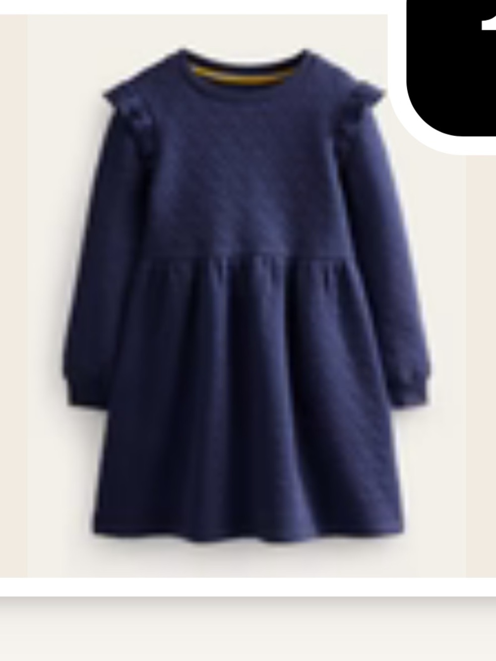 EUC Mini Boden Heart Jacquard Sweat Dress, College Navy